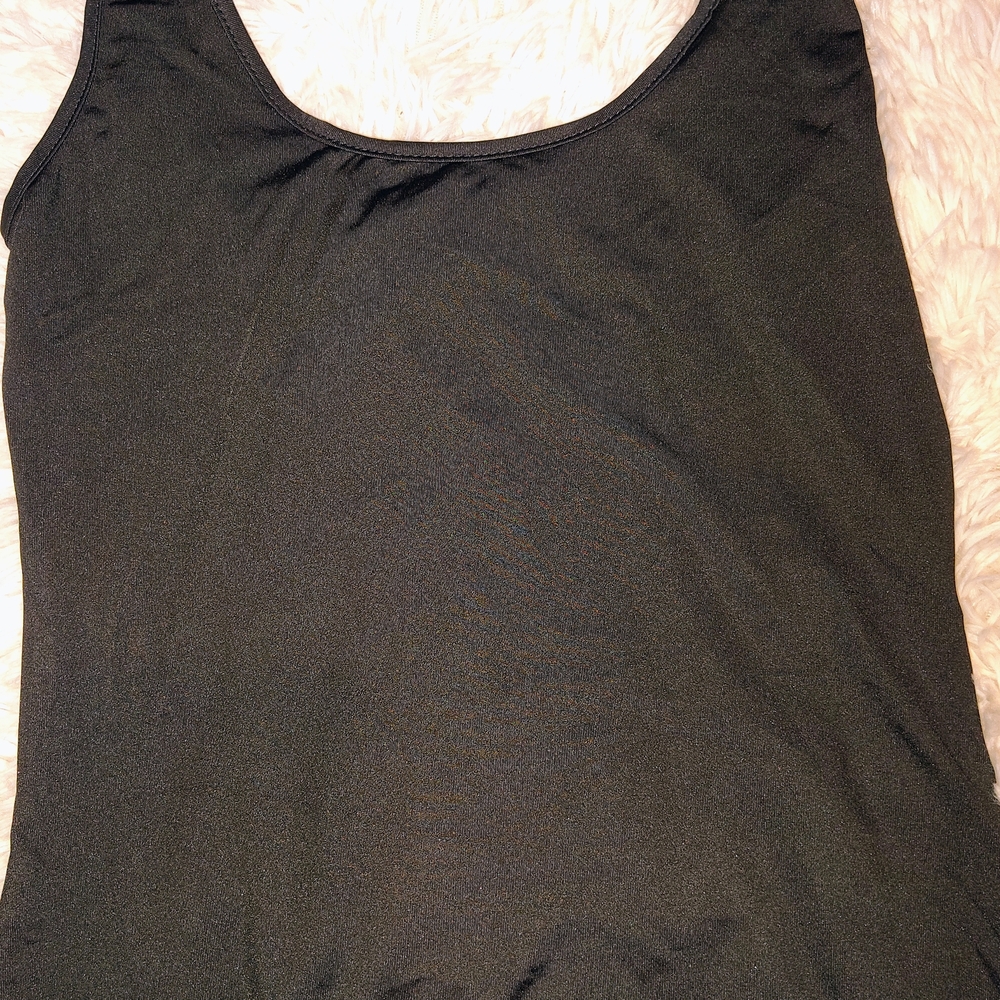 Black Fashion One Piece Swimsuit+ Sheer Wrap Around Skirt, Sz Medium, Deep U Bac